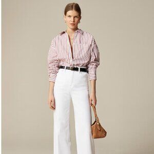 JCrew Étienne oversized shirt in striped cotton poplin - Sz M